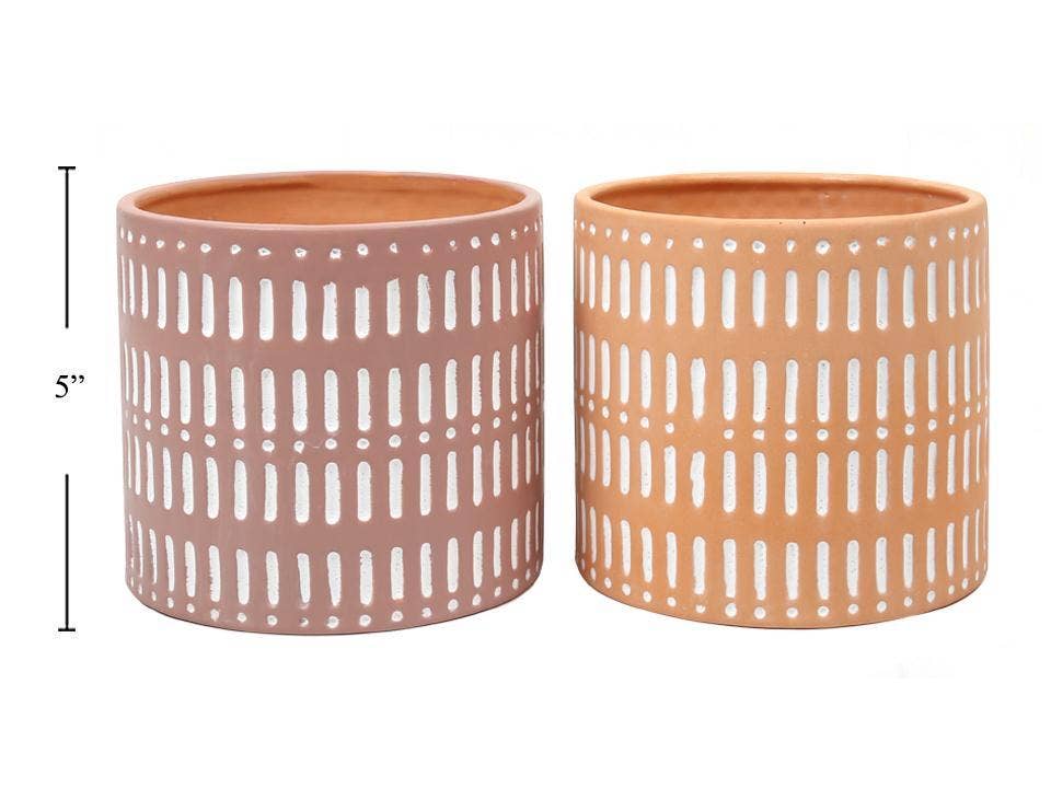 Naya Ceramic Planter,2 sizes and 2 color asst.