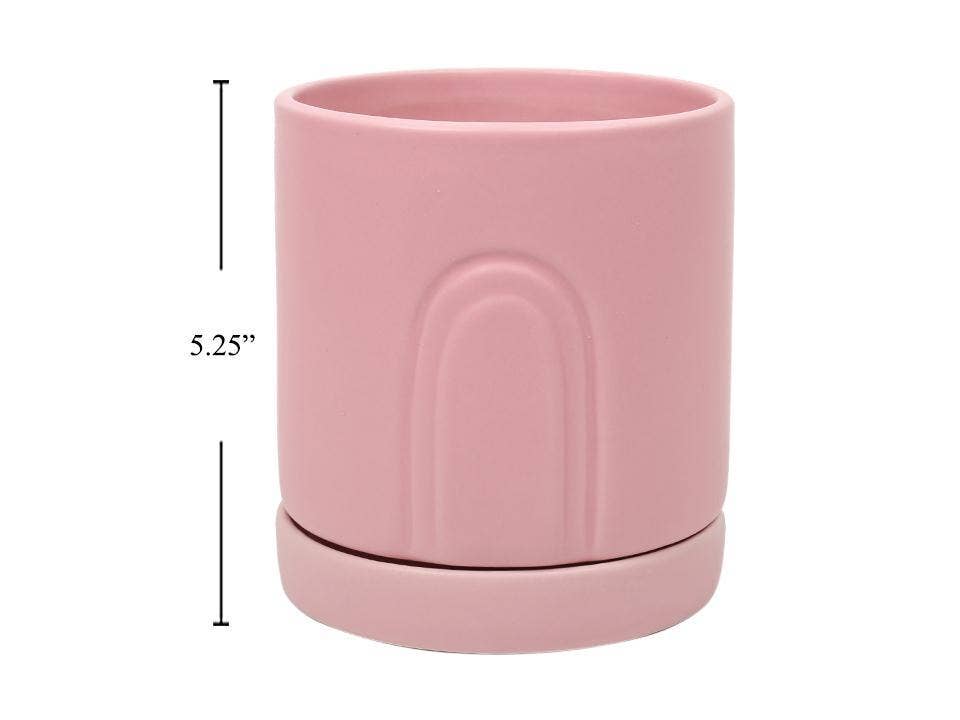 Laken Ceramic Planter w/Saucer