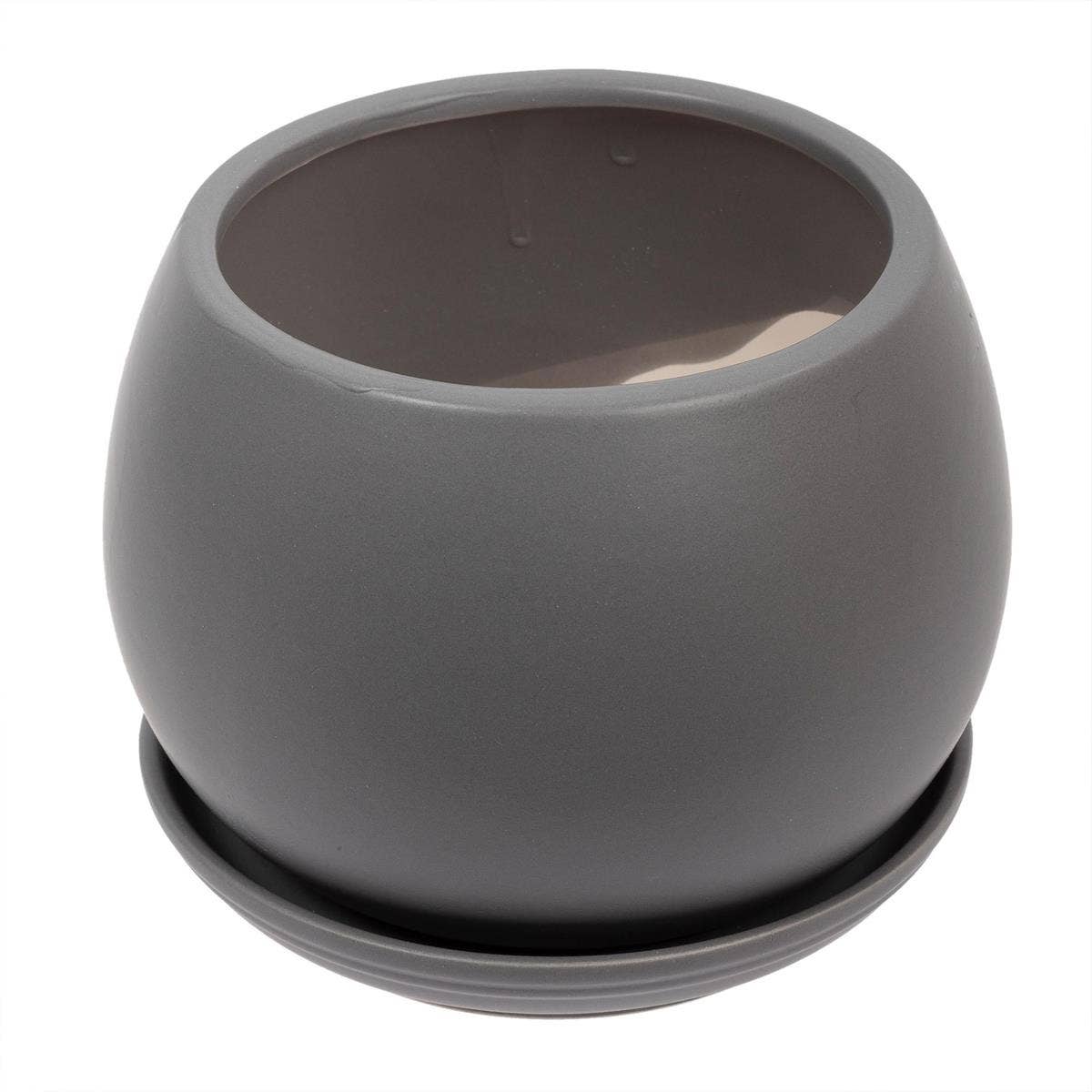 Truu Design Matte Ceramic Planter 6"D