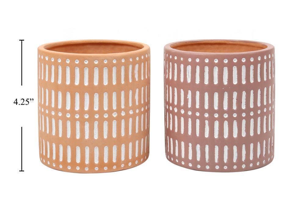 Naya Ceramic Planter,2 sizes and 2 color asst.