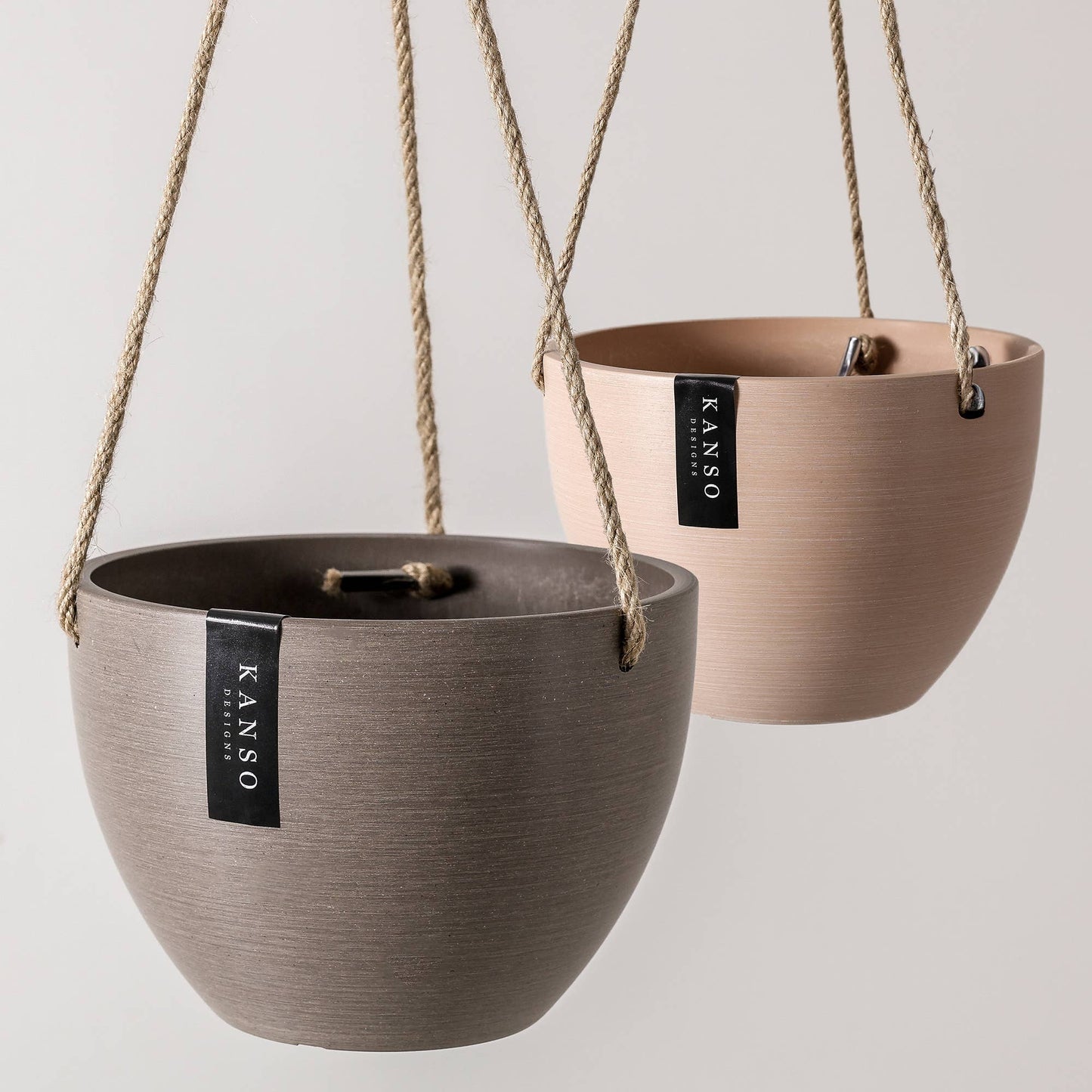 8" | 12" Signature Stone Hanging Planter Pot | 4 Colorways