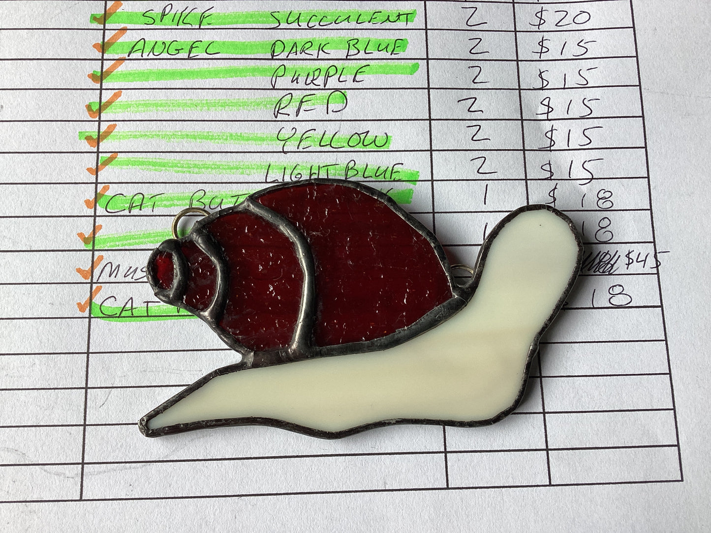 Snail stained glass