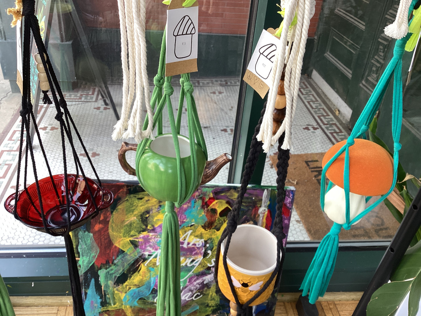 Macrame hangers by Kristin Manganella - SPRING 2025