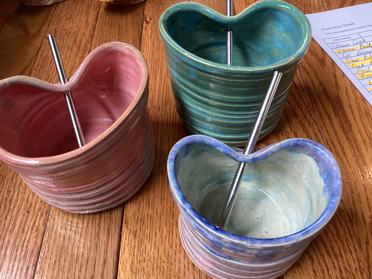 Straw ceramic cups by Em Masi