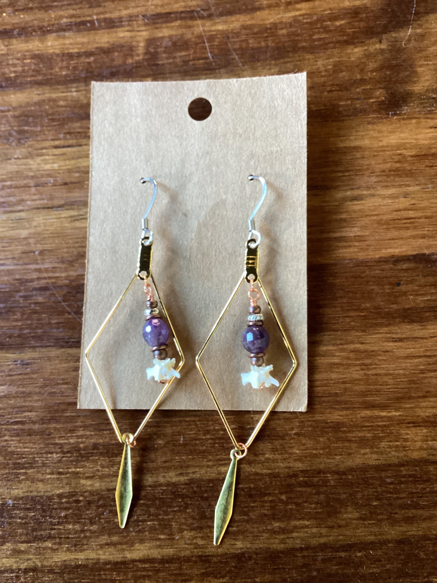 Snake vertebrae earrings