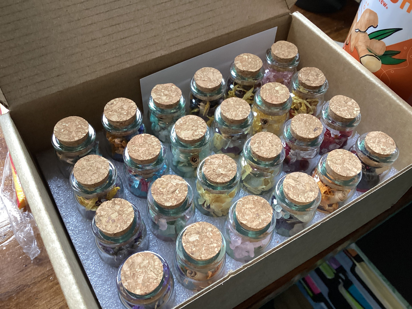 Affirmation fortune cookie bottles by Mia Walker