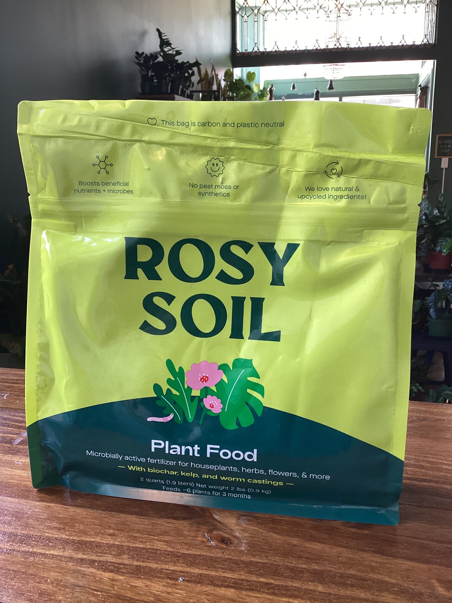 Rosy soil plant food fertilizer