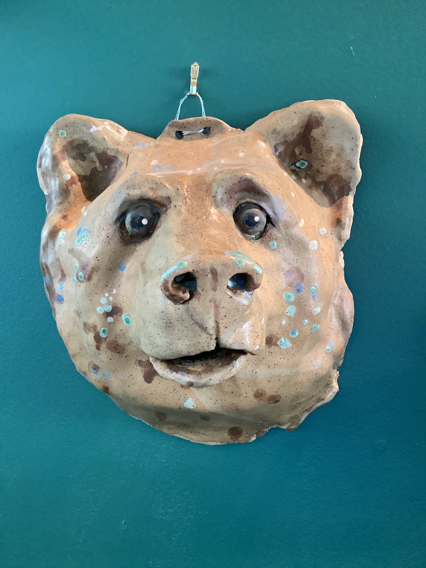 Bear face wall hanging